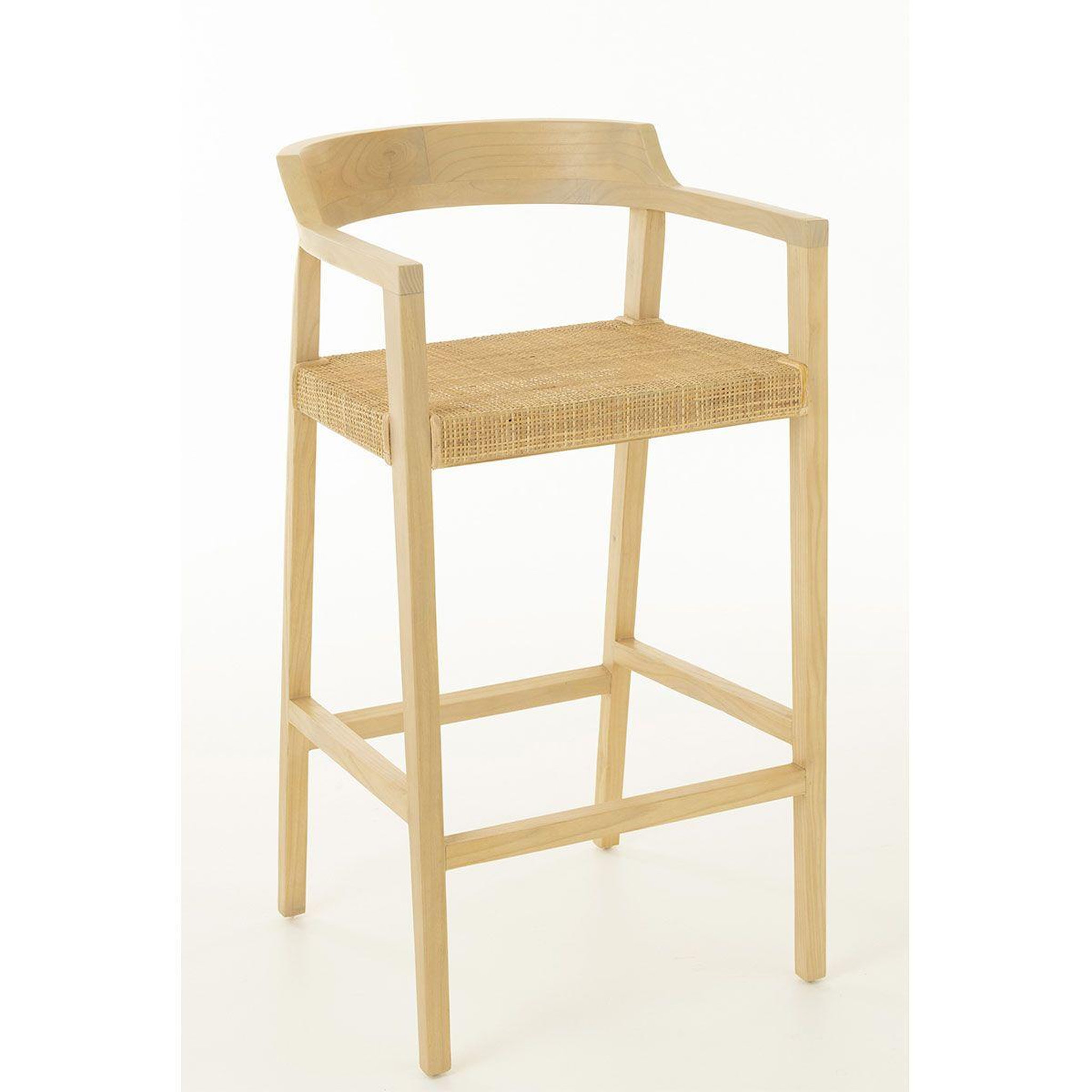 Voir la diapositive 2 : J-LINE Tabouret de bar design  sungkai  100cm naturel