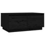 Voir la diapositive 2 : VIDAXL Table basse Noir 80x50x35 cm Bois massif de pin