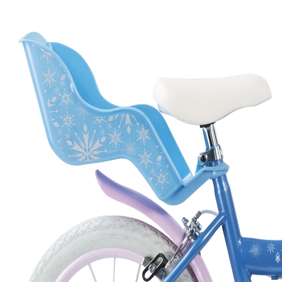 DISNEY Vélo enfant 16  Fille Reine des Neiges + Casque FROZEN pour enfant de 5 à 7 ans avec stabilisateurs - 2 freins - porte poupée & panier avant.