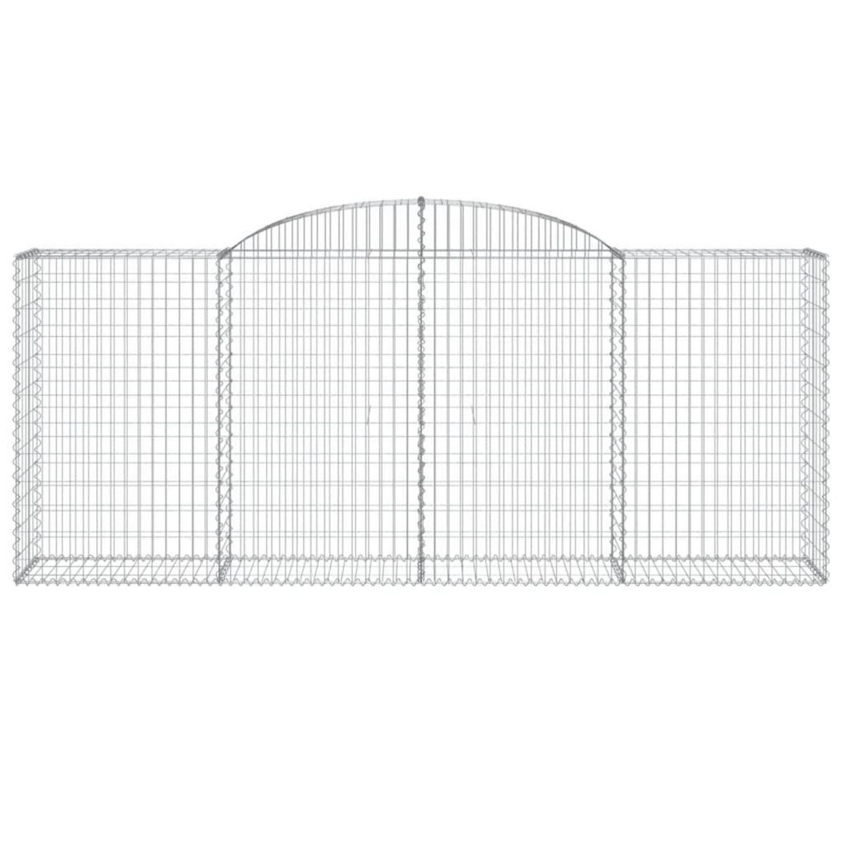 VIDAXL Paniers a gabions arques 8 pcs 300x50x120/140 cm fer galvanise