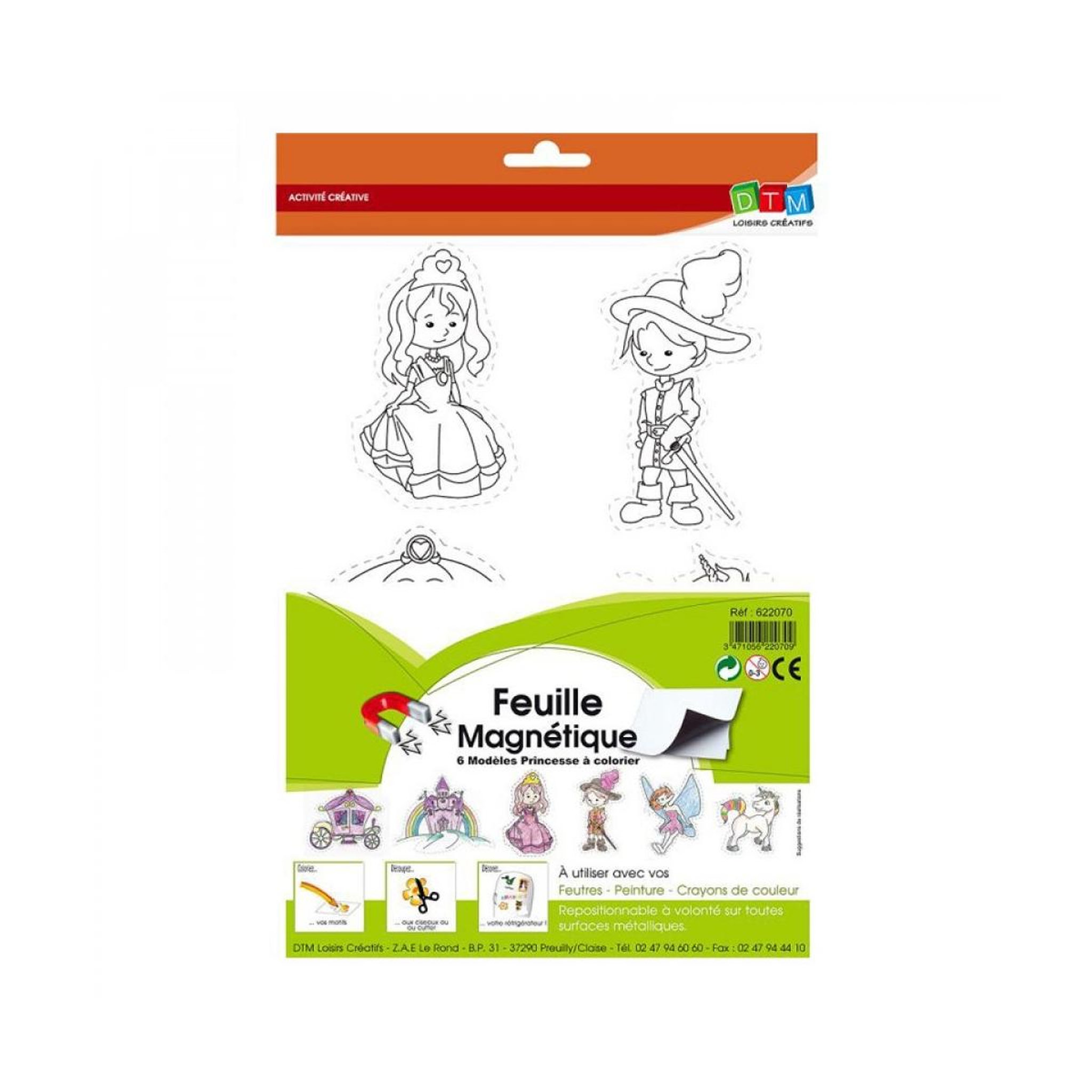 Graine créative feuille magnetique princesse