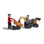 Voir la diapositive 3 : FALK FALK - 997W - Tractopelle a pedales Case IH Construction avec excavatrice et selle pivotante + remorque double essieux basculant