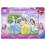 RAVENSBURGER Puzzles 2x12 pièces Les Princesses dans le Château
