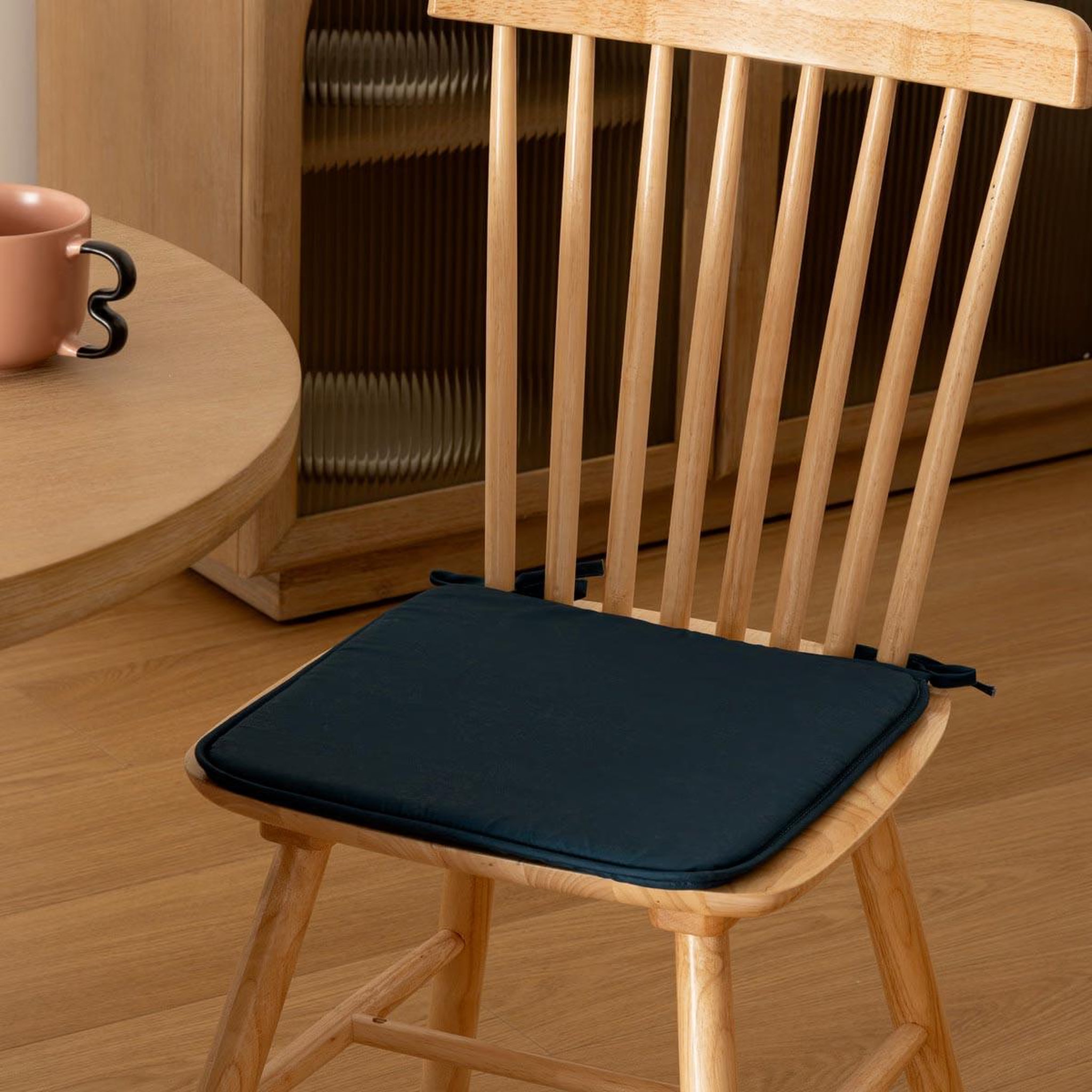 Voir la diapositive 3 : ATMOSPHERA Galette de Chaise  Micro  39x39cm Bleu Égéen