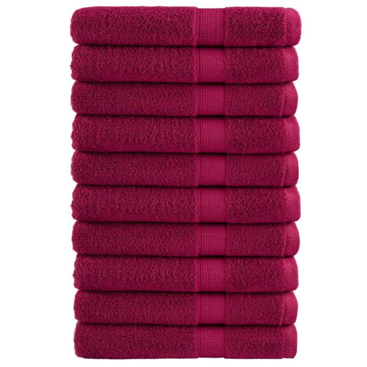 VIDAXL Serviettes de qualité supérieure SOLUND 10pcs bordeaux 600 g m²