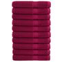 Voir la diapositive 1 : VIDAXL Serviettes de qualité supérieure SOLUND 10pcs bordeaux 600 g m²