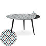Voir la diapositive 5 : Paris Prix Table Basse 1 Cover  Losanges  90cm Noir