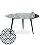 Voir la diapositive 5 : Paris Prix Table Basse 1 Cover  Losanges  90cm Noir