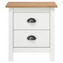 Voir la diapositive 2 : VIDAXL Table de chevet Hill Blanc 46x35x49,5 cm Bois de pin solide