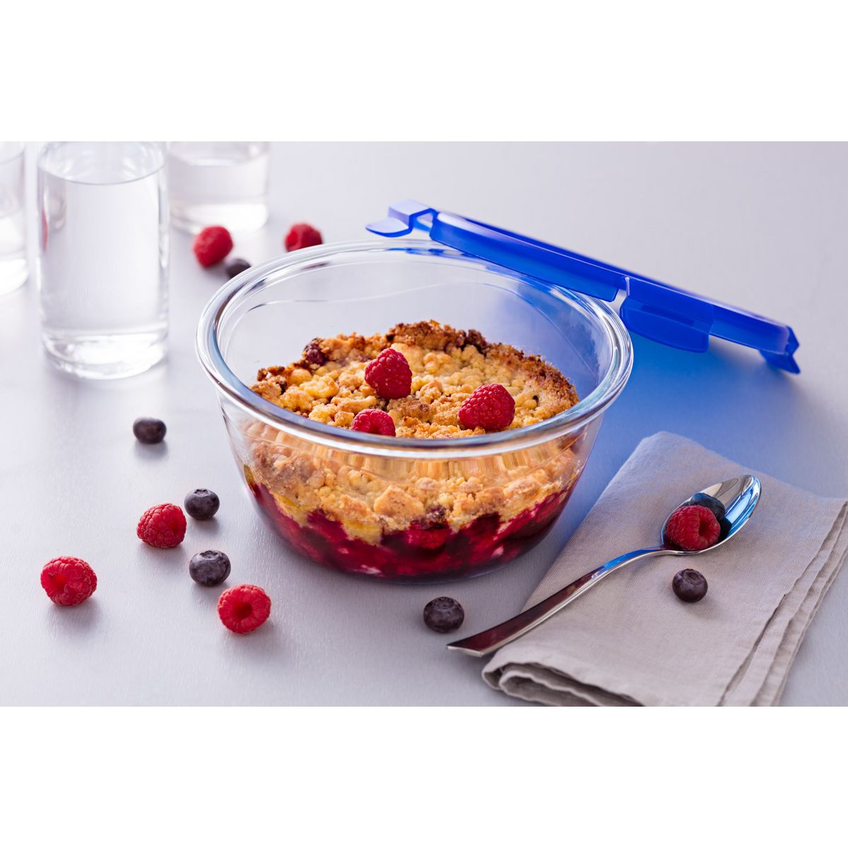 PYREX Boîte ronde avec couvercle 15 cm COOK & GO