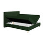 Voir la diapositive 2 : BEST MOBILIER Rafaela - lit boxspring - 140x200 - coffres et surmatelas inclus - en velours
