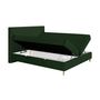 Voir la diapositive 2 : BEST MOBILIER Rafaela - lit boxspring - 140x200 - coffres et surmatelas inclus - en velours