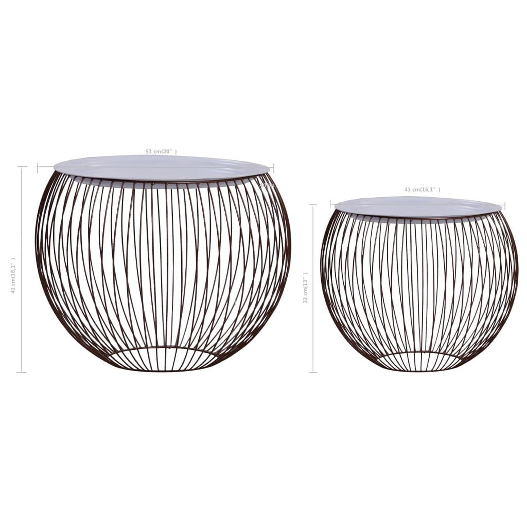 Voir la diapositive 6 : VIDAXL Tables basses 2 pcs Dore