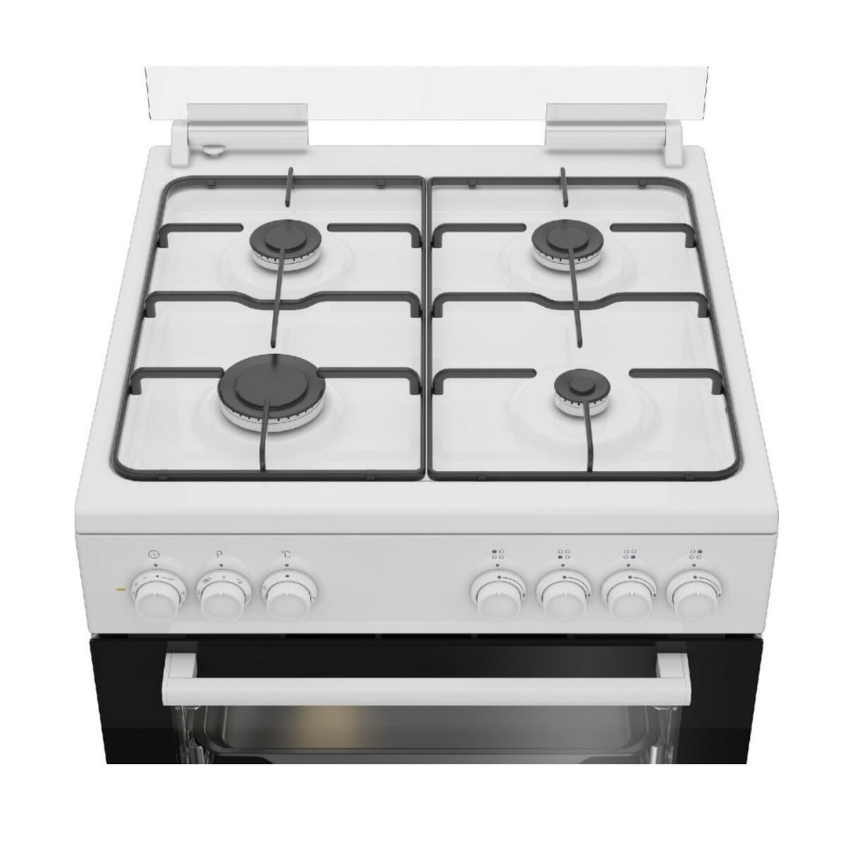 Beko Cuisinière gaz 72l 4 feux blanc - FBE62011WC