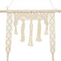 Voir la diapositive 2 : ATMOSPHERA Étagère Murale en Bois  Macramé  80cm Ivoire