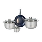 ELO Ensemble de 1 Poêle de cuisson 24 cm et 3 faitouts 12, 20 et 24 cm Elo Prima Brillant