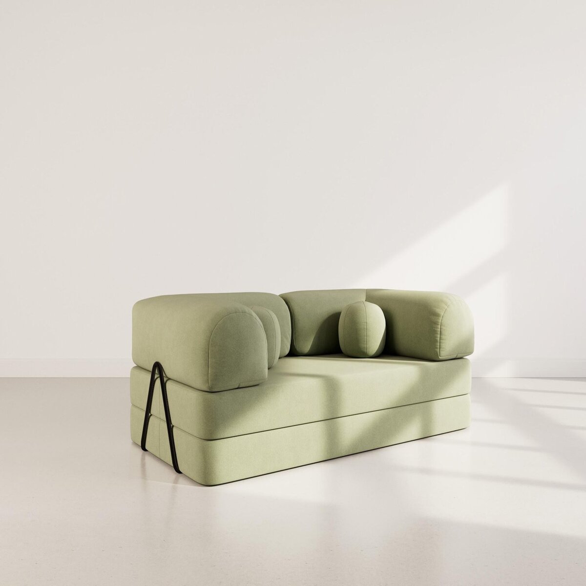 LISA DESIGN Nebula - canapé 3 places convertible en velours texturé