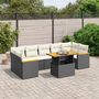 Voir la diapositive 1 : VIDAXL Salon de jardin 8 pcs avec coussins noir resine tressee
