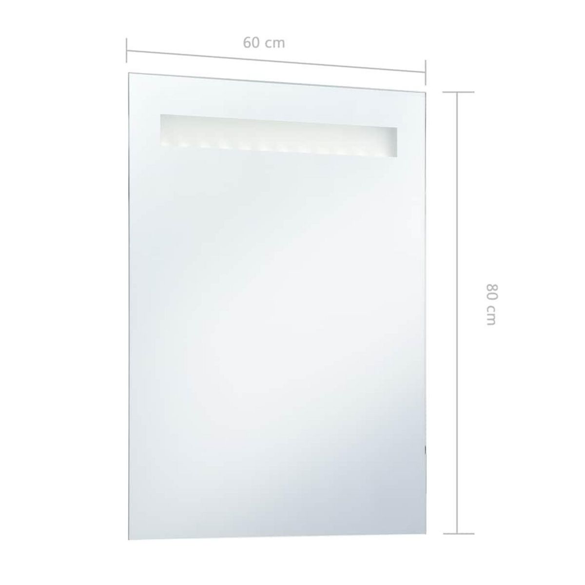 VIDAXL Miroir mural a LED pour salle de bains 60x80 cm