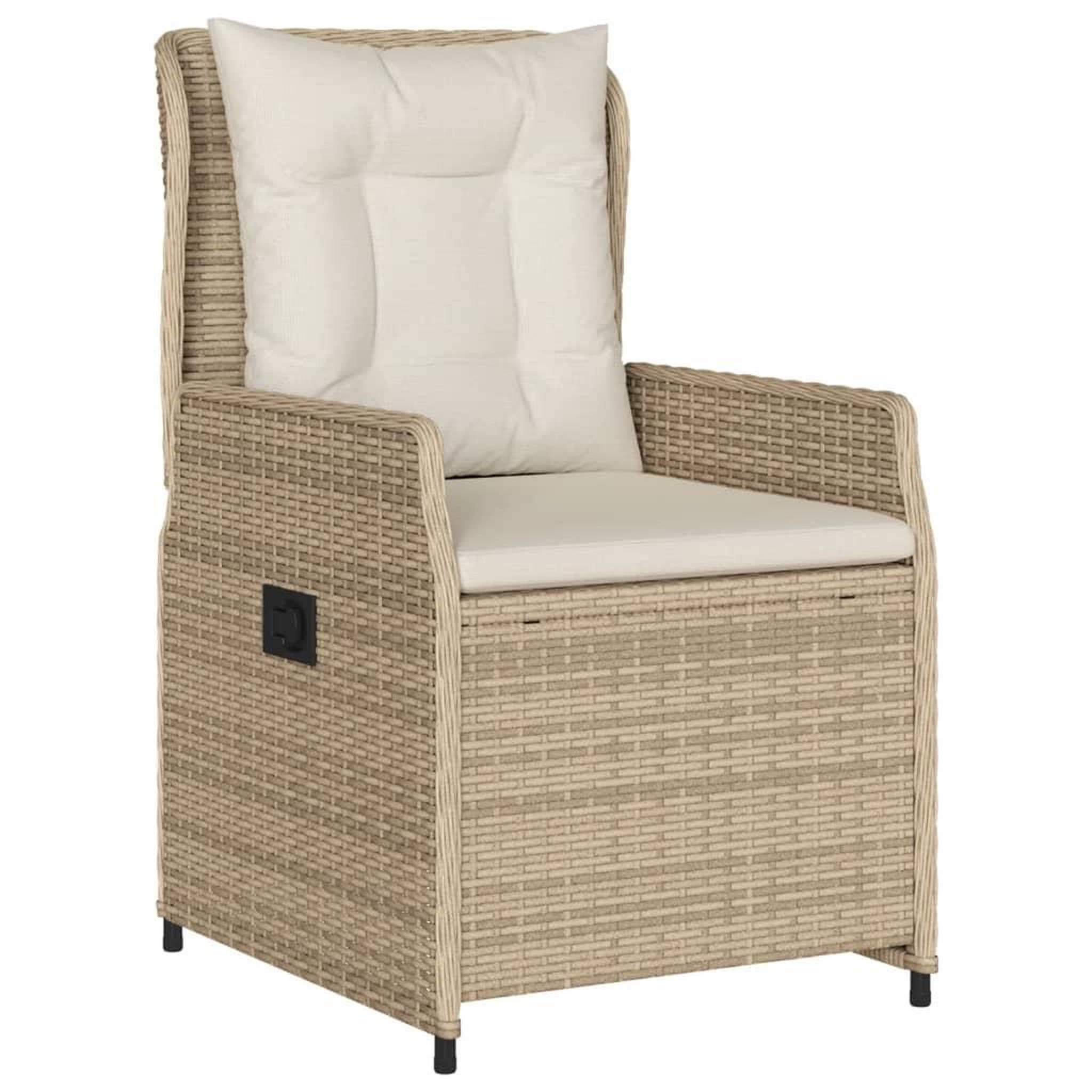 Voir la diapositive 4 : VIDAXL Chaises inclinables de jardin lot de 2 beige resine tressee