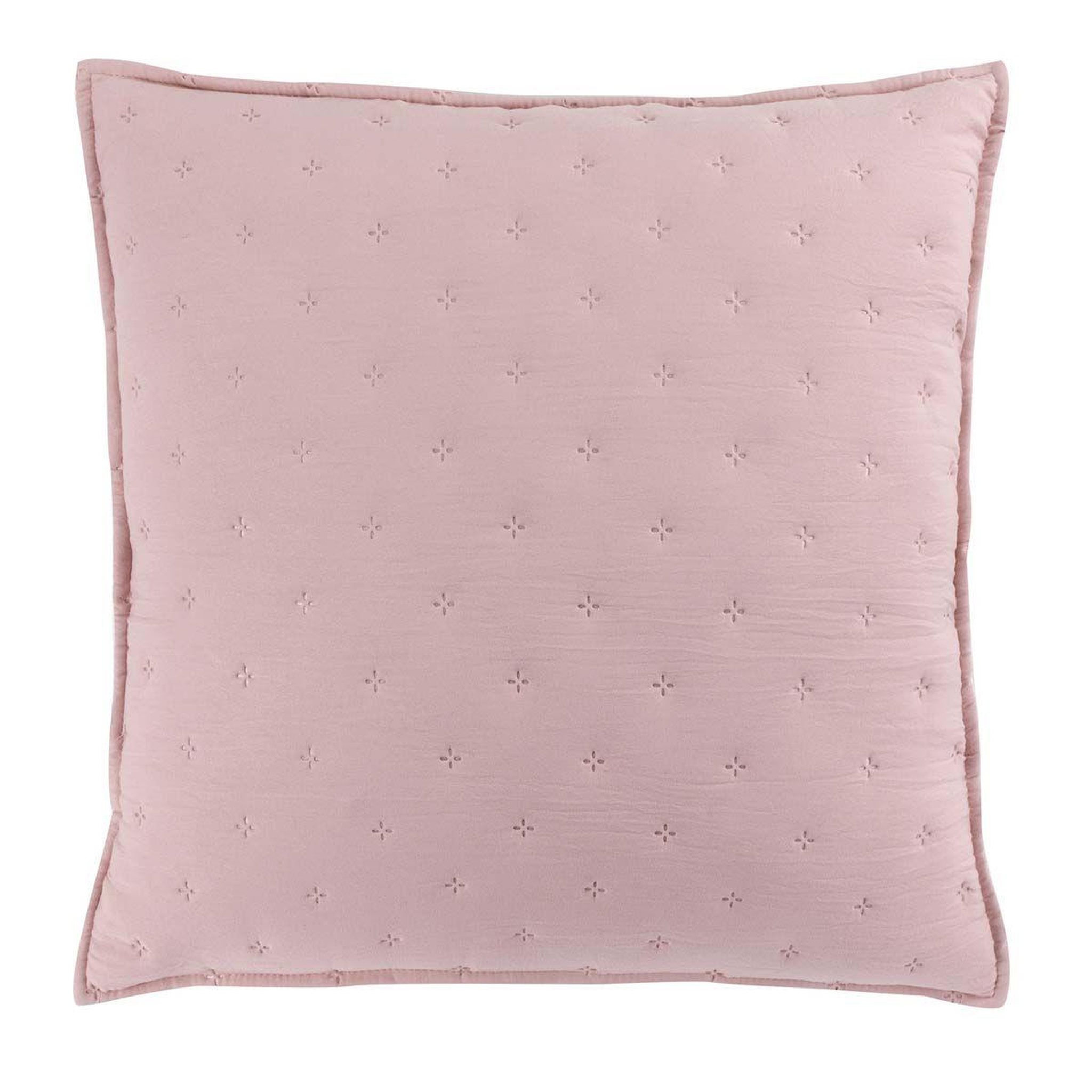 Douceur d'Intérieur Housse de coussin  mellow  40x40cm rose & blanc