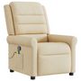 Voir la diapositive 2 : VIDAXL Fauteuil de massage inclinable Creme Tissu