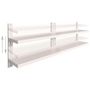 Voir la diapositive 3 : VIDAXL Etageres murales flottantes a 2 niveaux 2 pcs Inox 240x30 cm