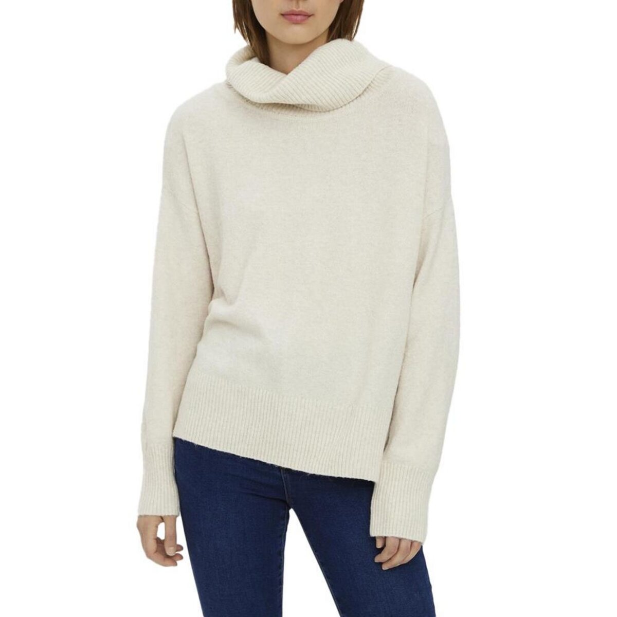 Vero Moda Pull écru Femme Vero Moda Doffy Birch