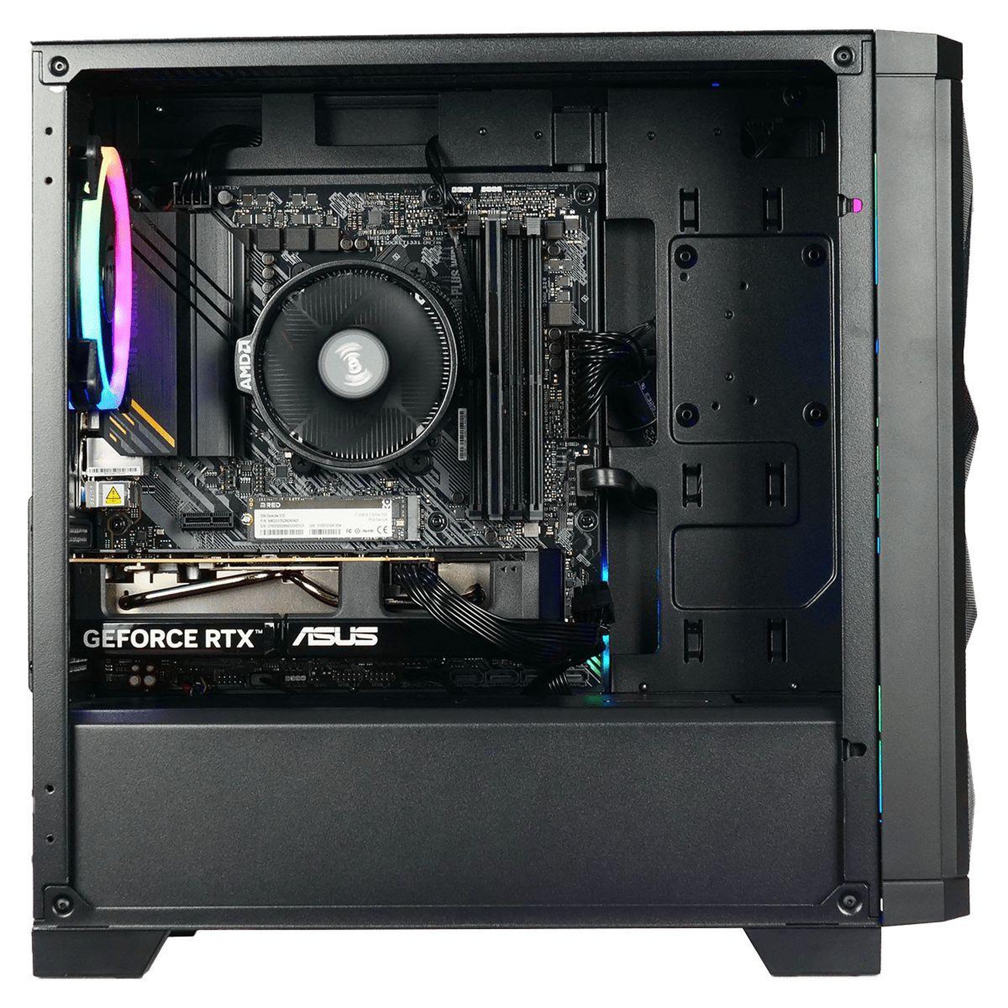 Voir la diapositive 3 : MRED Pc gamer cbt102-01 - amd ryzen 5 5500 - nvidia geforce rtx 5060 - 16 go ram ddr4 - ssd 512 go - sans os