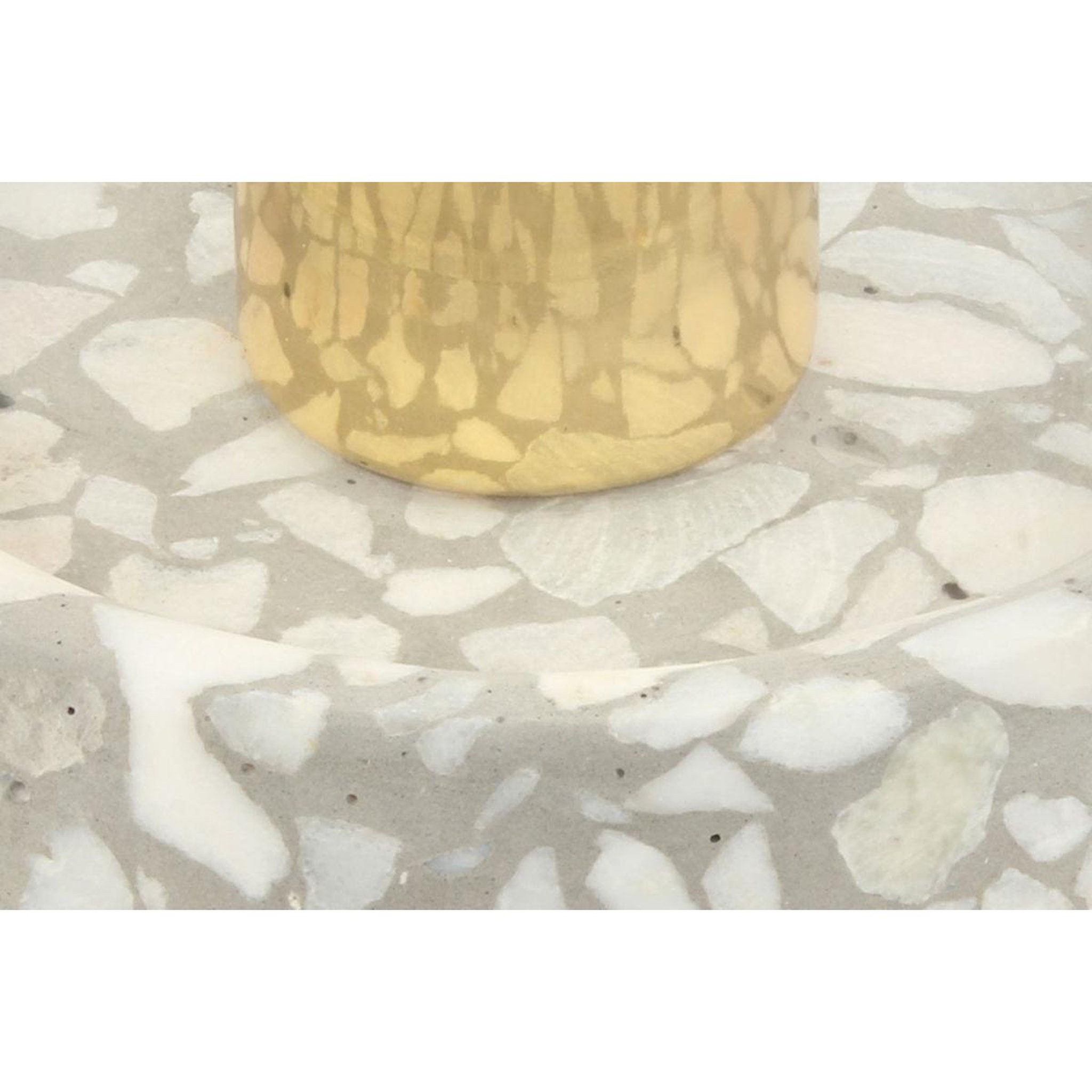 Voir la diapositive 3 : Paris Prix Lampe à poser avec dôme  curacao  24cm gris & blanc