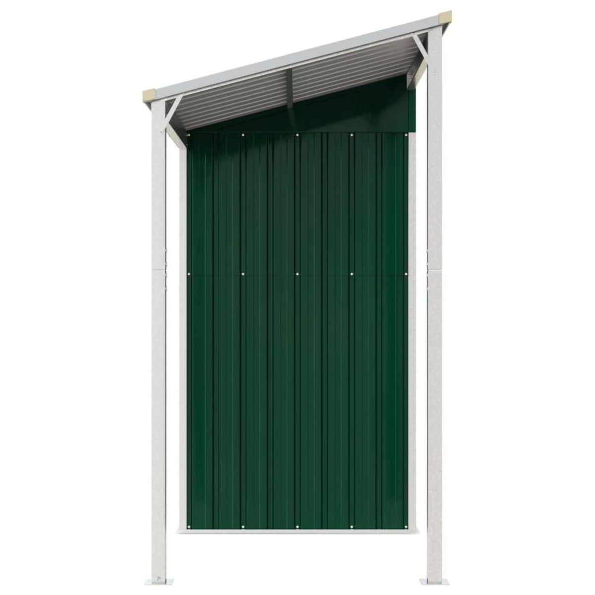 VIDAXL Abri de jardin avec toit prolonge vert 277x110,5x181 cm acier