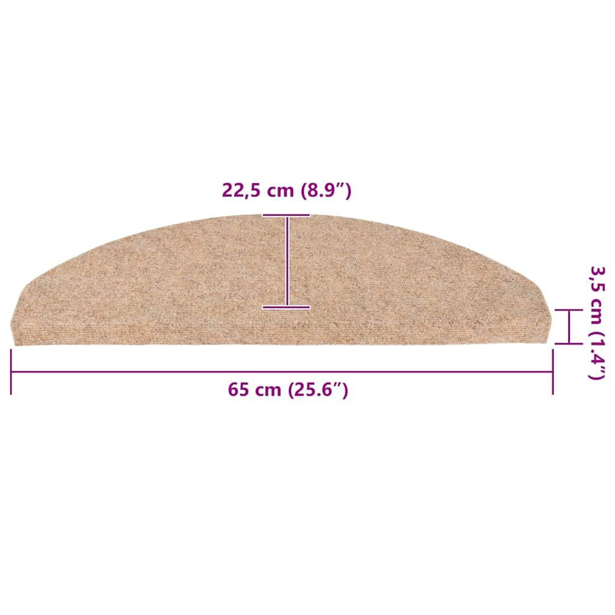 Voir la diapositive 6 : VIDAXL Tapis d'escalier auto-adhesifs 30 pcs beige 65x22,5x3,5 cm
