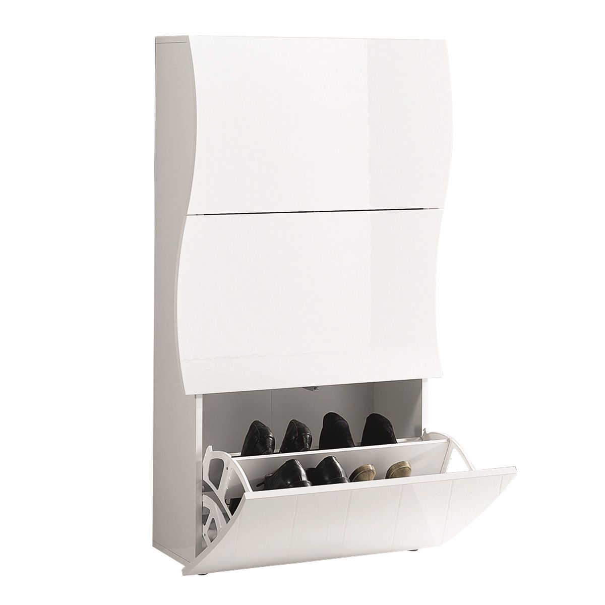 Meuble à chaussures CLOUD, 3 portes abattantes