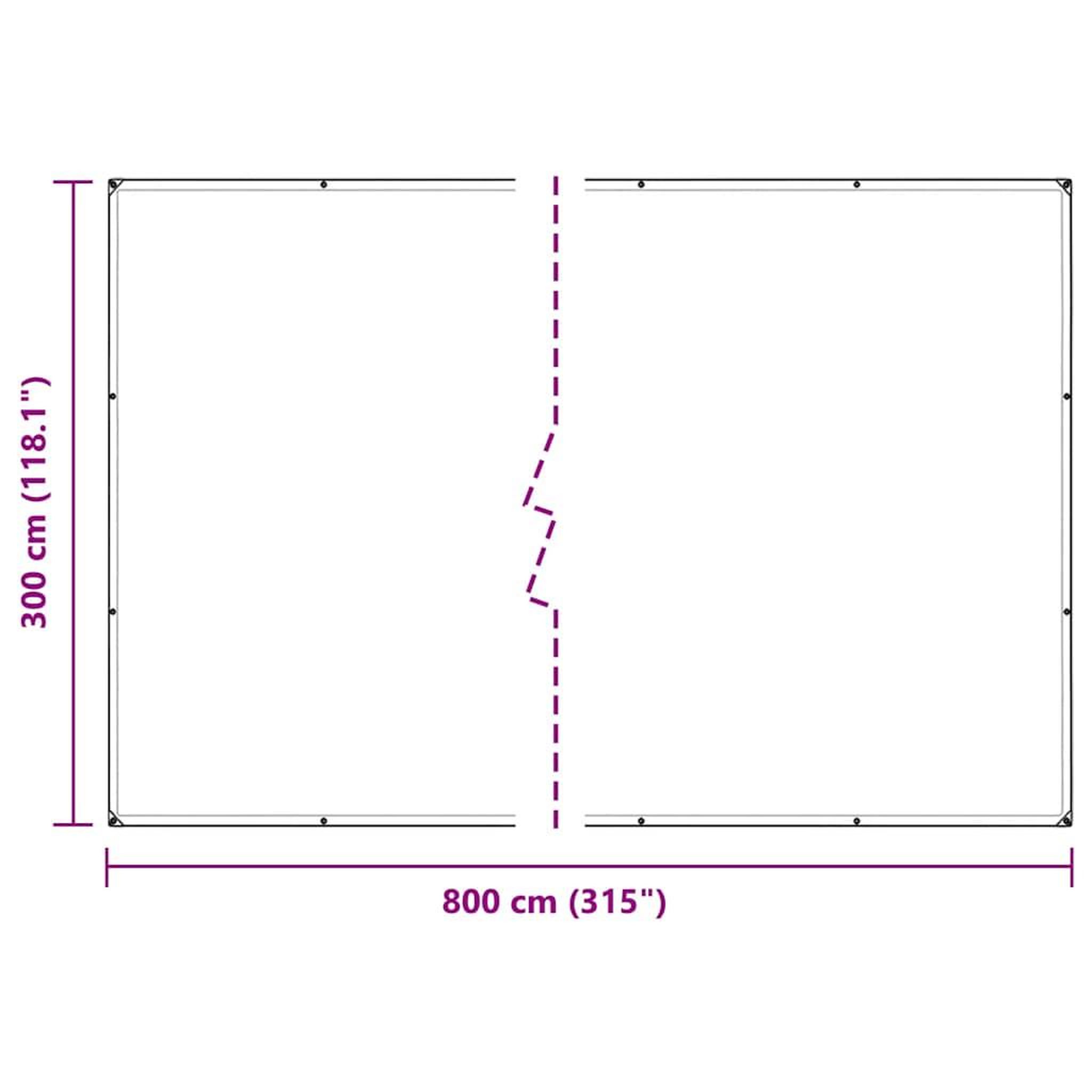 Voir la diapositive 6 : VIDAXL Couverture vegetale avec œillets 3x8 m PVC