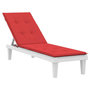 Voir la diapositive 3 : VIDAXL Coussin de chaise de terrasse rouge (75+105)x50x4 cm