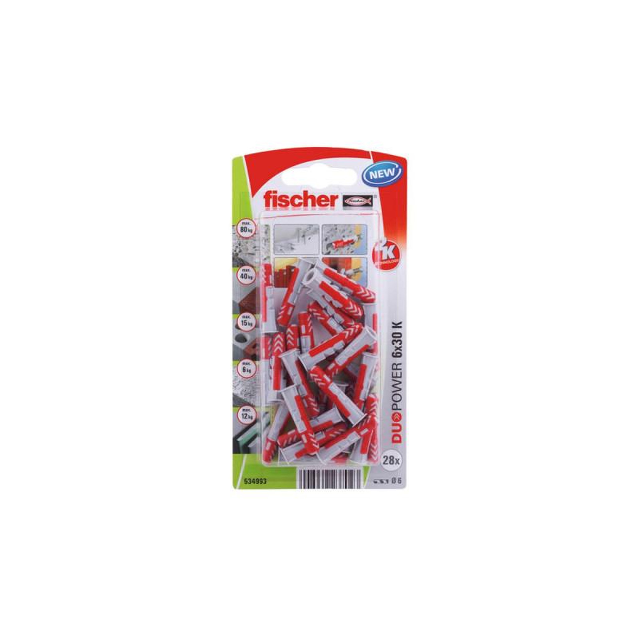 Fischer Cheville duopower 6x30 mm - fixation polyvalente fischer - 96272