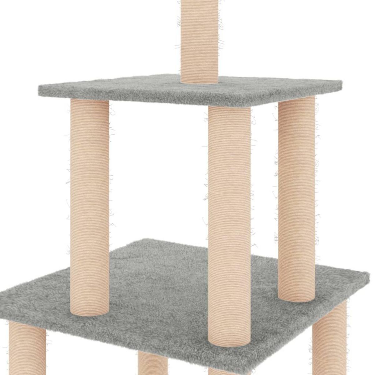 VIDAXL Arbre a chat avec griffoirs en sisal gris clair 111 cm