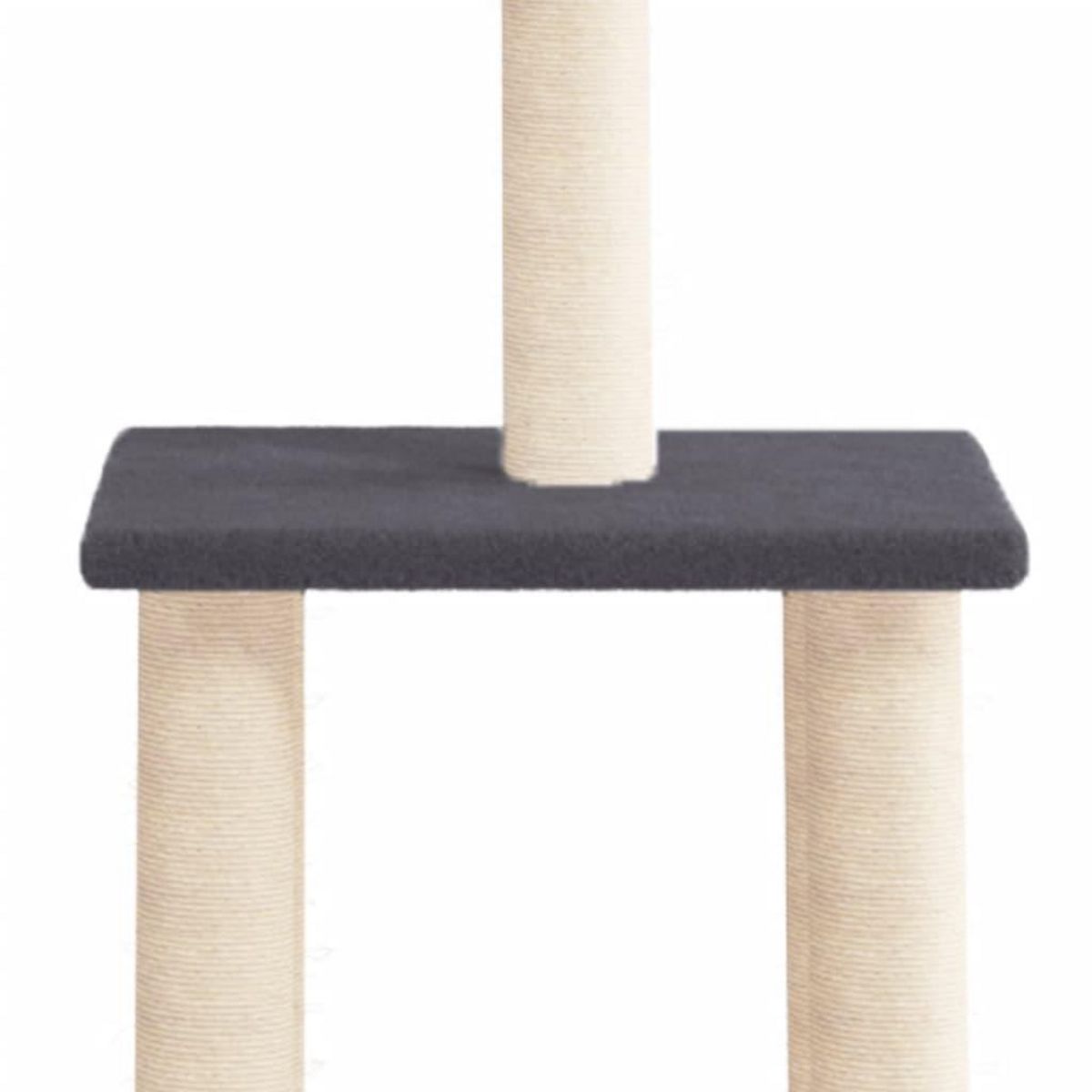 VIDAXL Arbre a chat avec griffoirs en sisal gris fonce 85,5 cm
