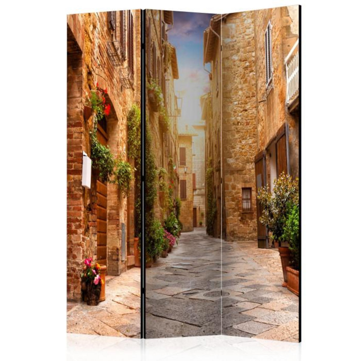 Paris Prix Paravent 3 Volets  Colourful Street in Tuscany  135x172cm