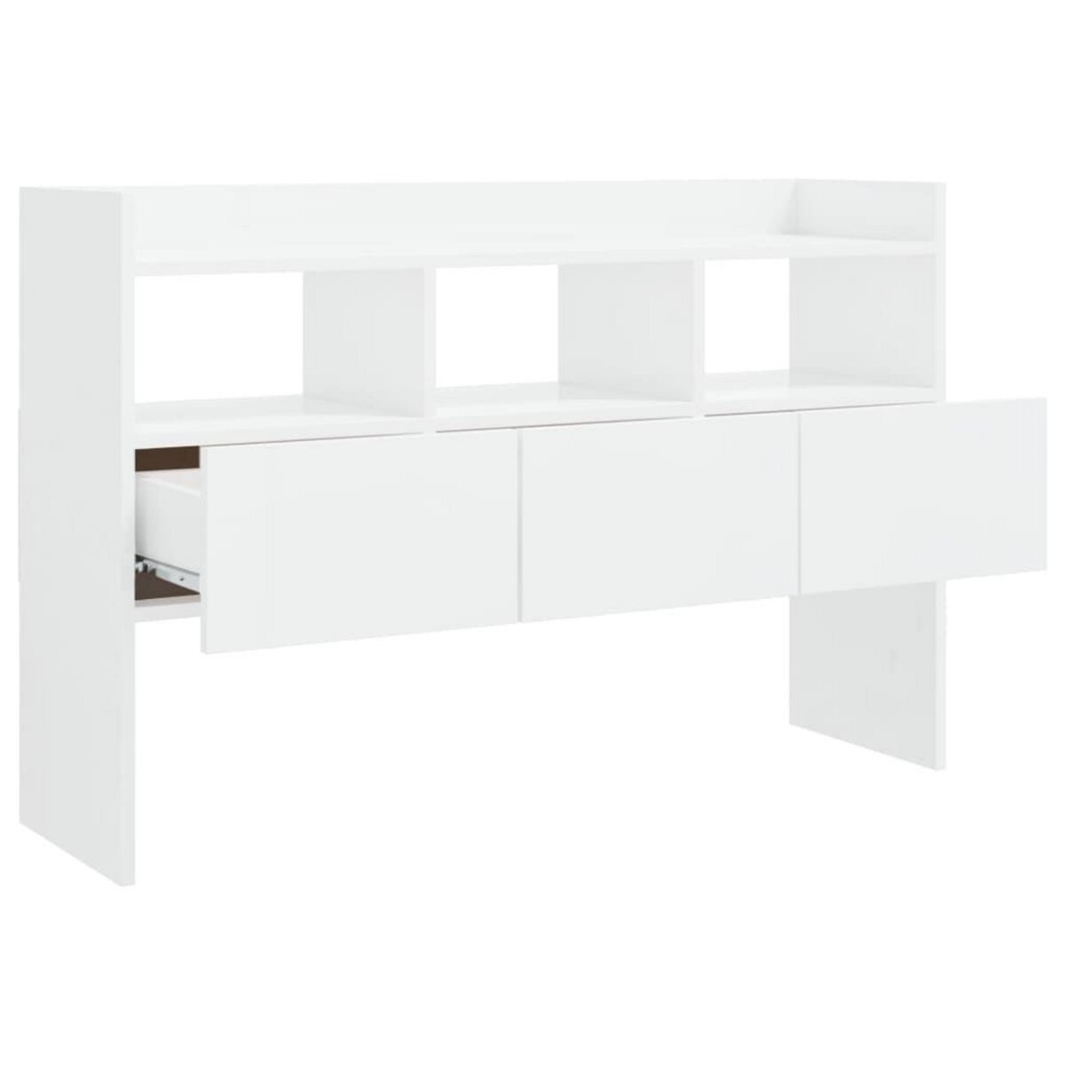 VIDAXL Buffet Blanc brillant 105x30x70 cm Bois d'ingenierie