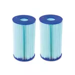 SWEEEK Lot de 2 cartouches filtrantes type IV pour pompe de piscine – Ø10xH20cm compatibles avec piscine Amazonite