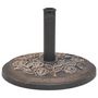 Voir la diapositive 2 : VIDAXL Socle de parasol Resine Rond Bronze 9 kg