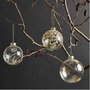 RICO DESIGN Boule de Noël en verre feuillage doré Ø 8 cm