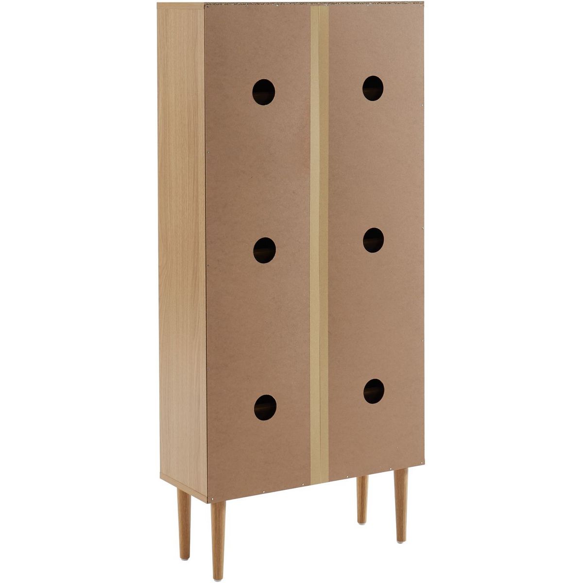 Meuble À Chaussures Cannage Et Décor Bois 3 Portes - L60 cm AMANDINE
