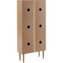 Voir la diapositive 8 : Meuble À Chaussures Cannage Et Décor Bois 3 Portes - L60 cm AMANDINE