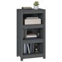 Voir la diapositive 4 : VIDAXL Bibliotheque Gris 50x35x97 cm Bois de pin massif