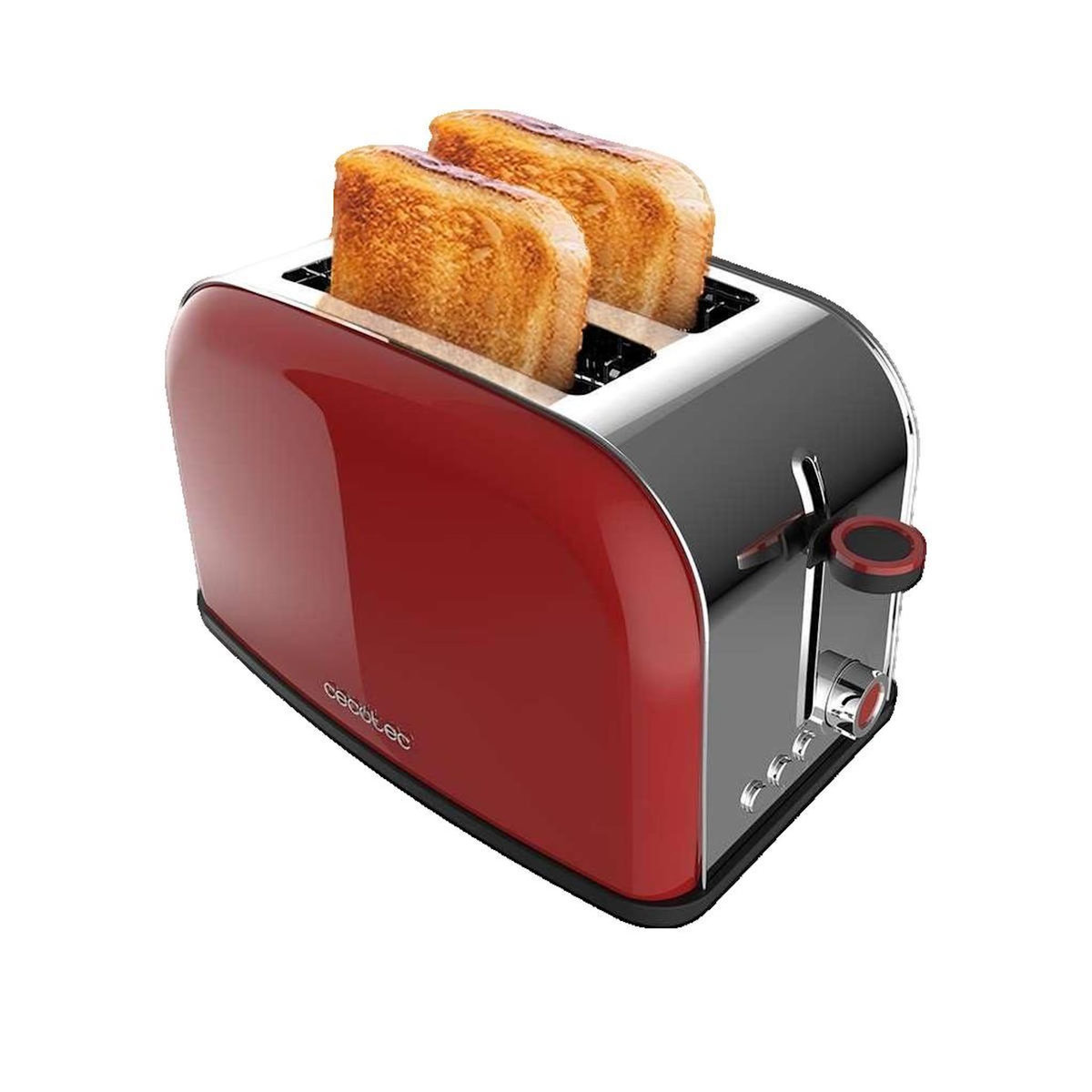 CECOTEC Grille pain Cecotec Toastin' Time 850 Red Lite 850W 7 niveaux