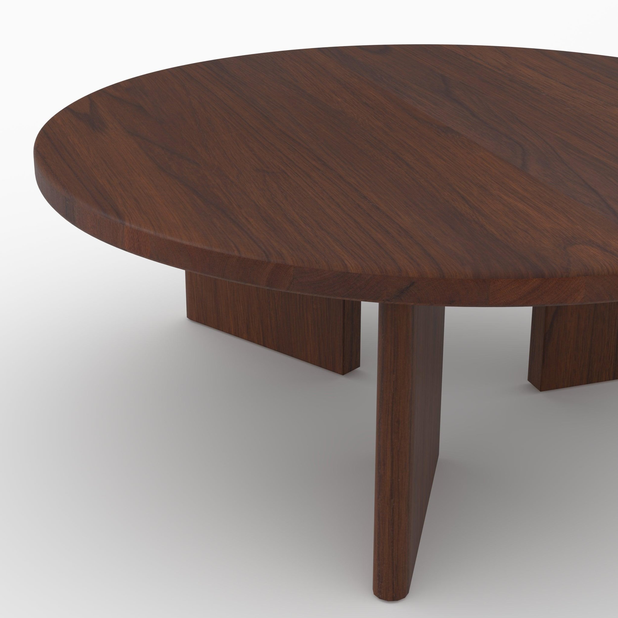 Voir la diapositive 6 : MAISON PAVANE Table basse ronde en bois massif de mindi foncé d80 cm-galia