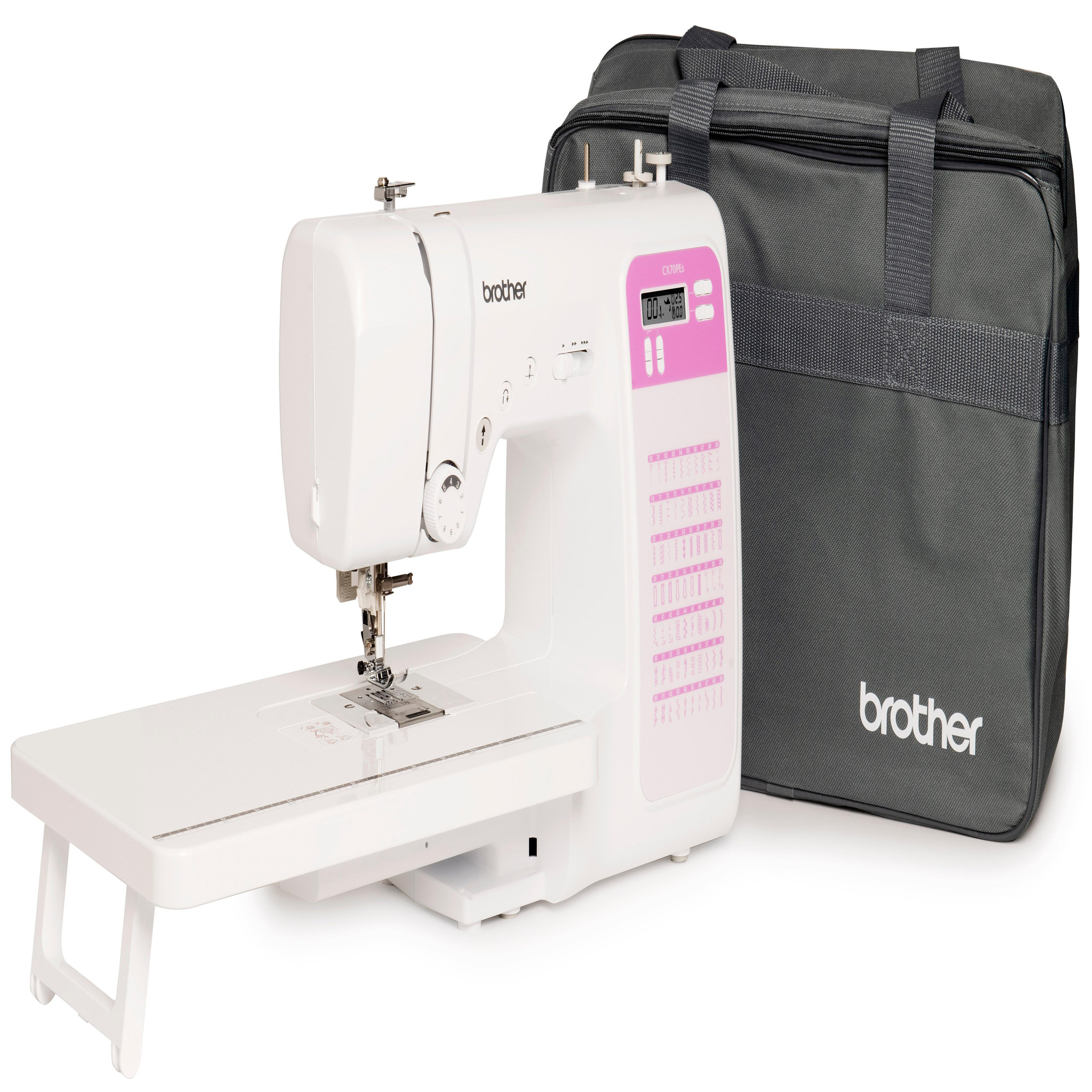 Brother Machine à coudre électronique brother cx70 pes + table + sac de transport