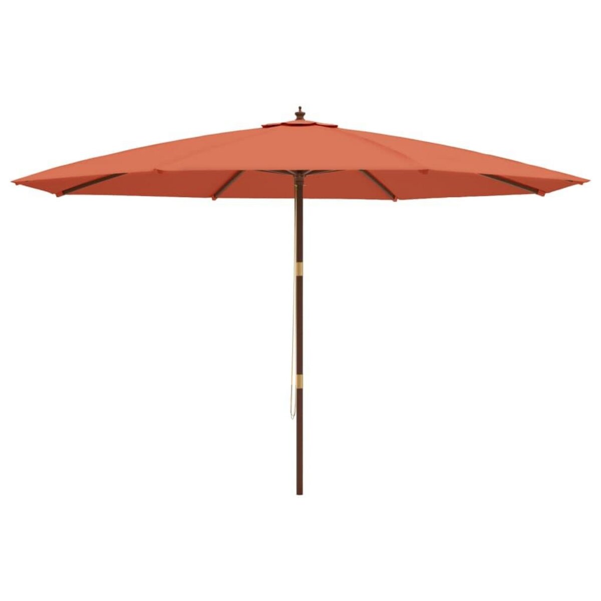 VIDAXL Parasol de jardin avec mat en bois terre cuite 400x273 cm